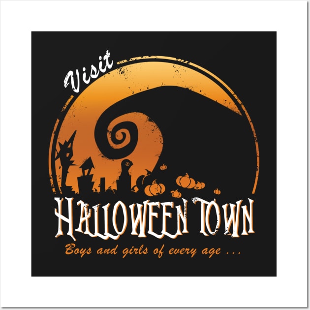 Visit Halloween Town Wall Art by Apgar Arts